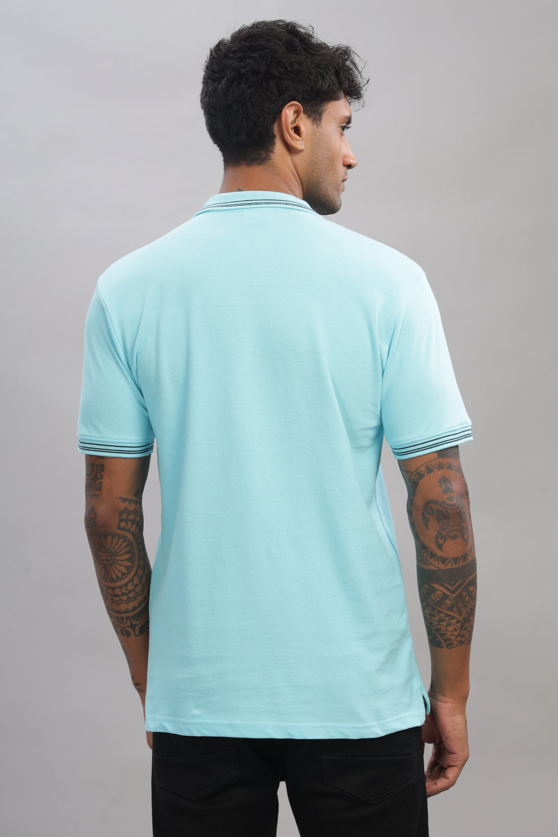 Men Blue Regular Fit Polo T-Shirt