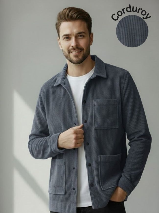 Men Blue Textured Casual Jacket