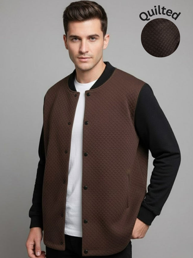 Men Colorblock Casual Jacket