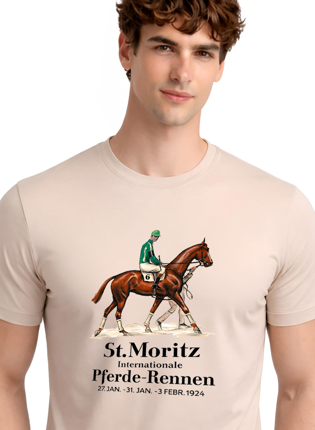 Men Beige Vintage Printed T-Shirt