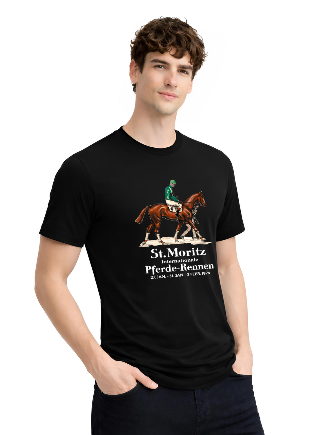 Men Black Vintage Printed T-Shirt