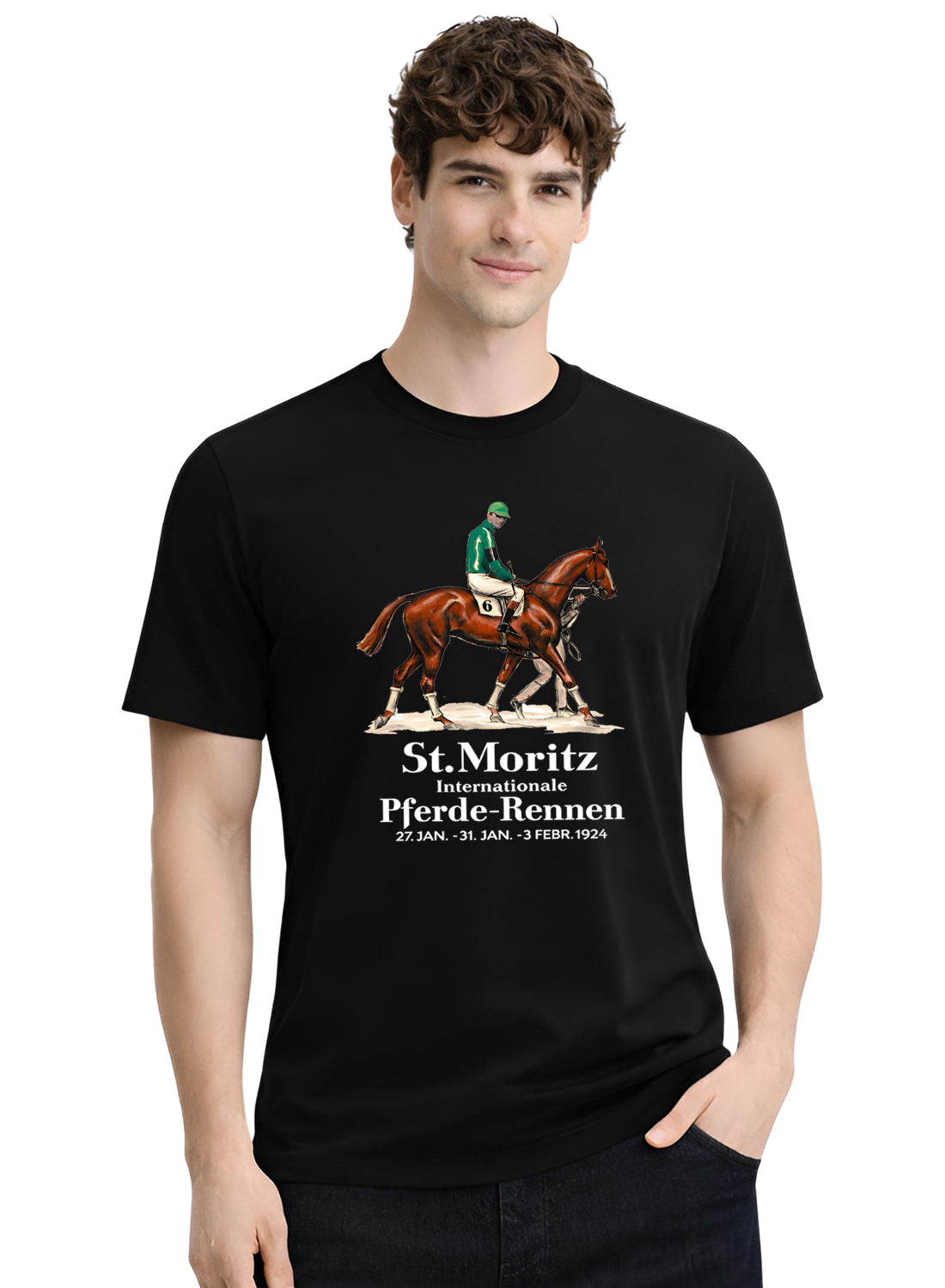 Men Black Vintage Printed T-Shirt