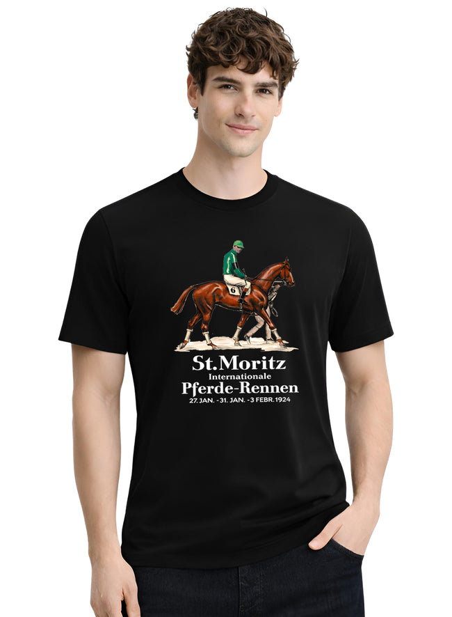 Men Black Vintage Printed T-Shirt