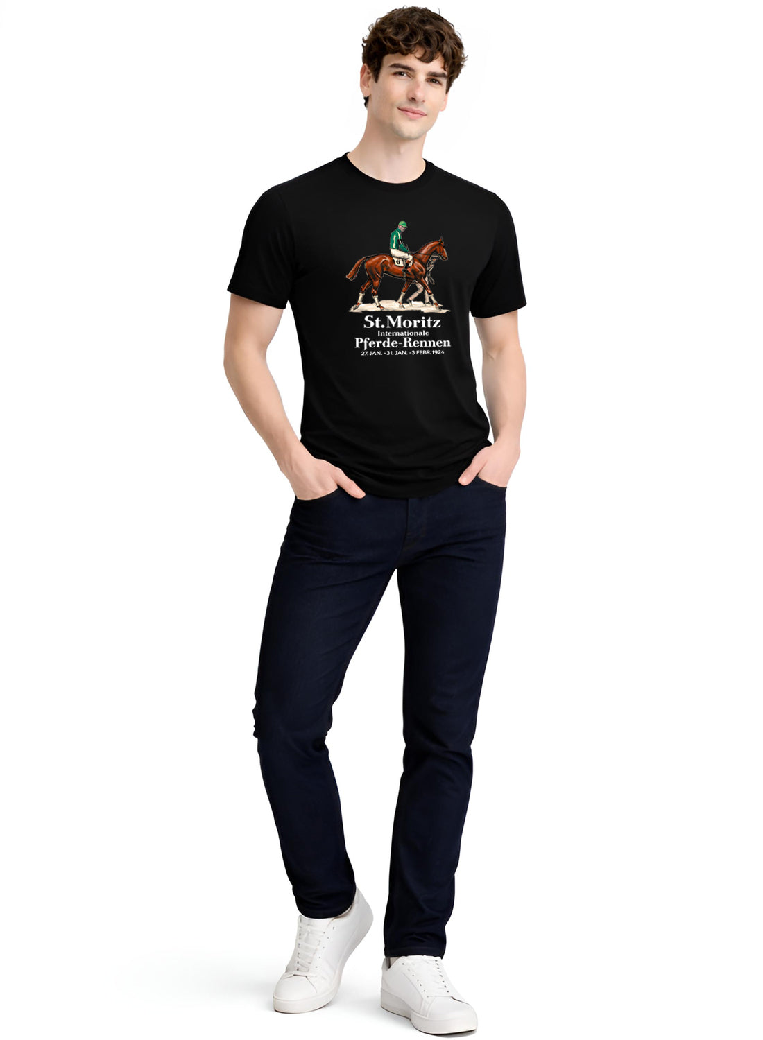 Men Black Vintage Printed T-Shirt