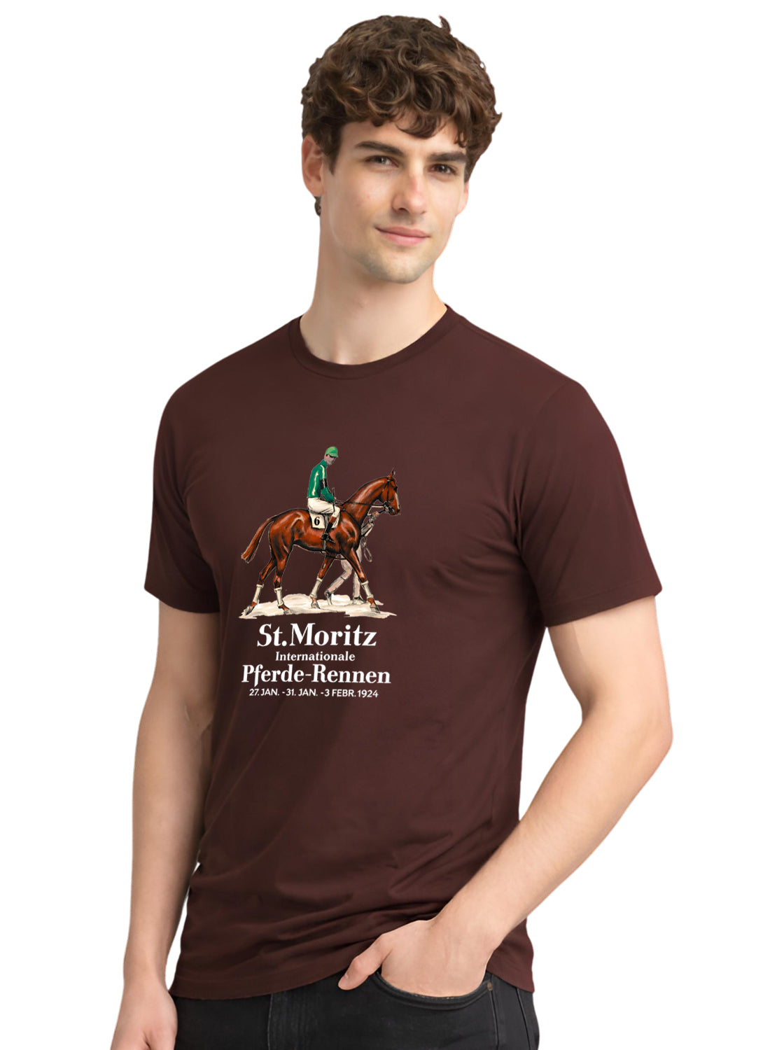 Men Brown Vintage Printed T-Shirt