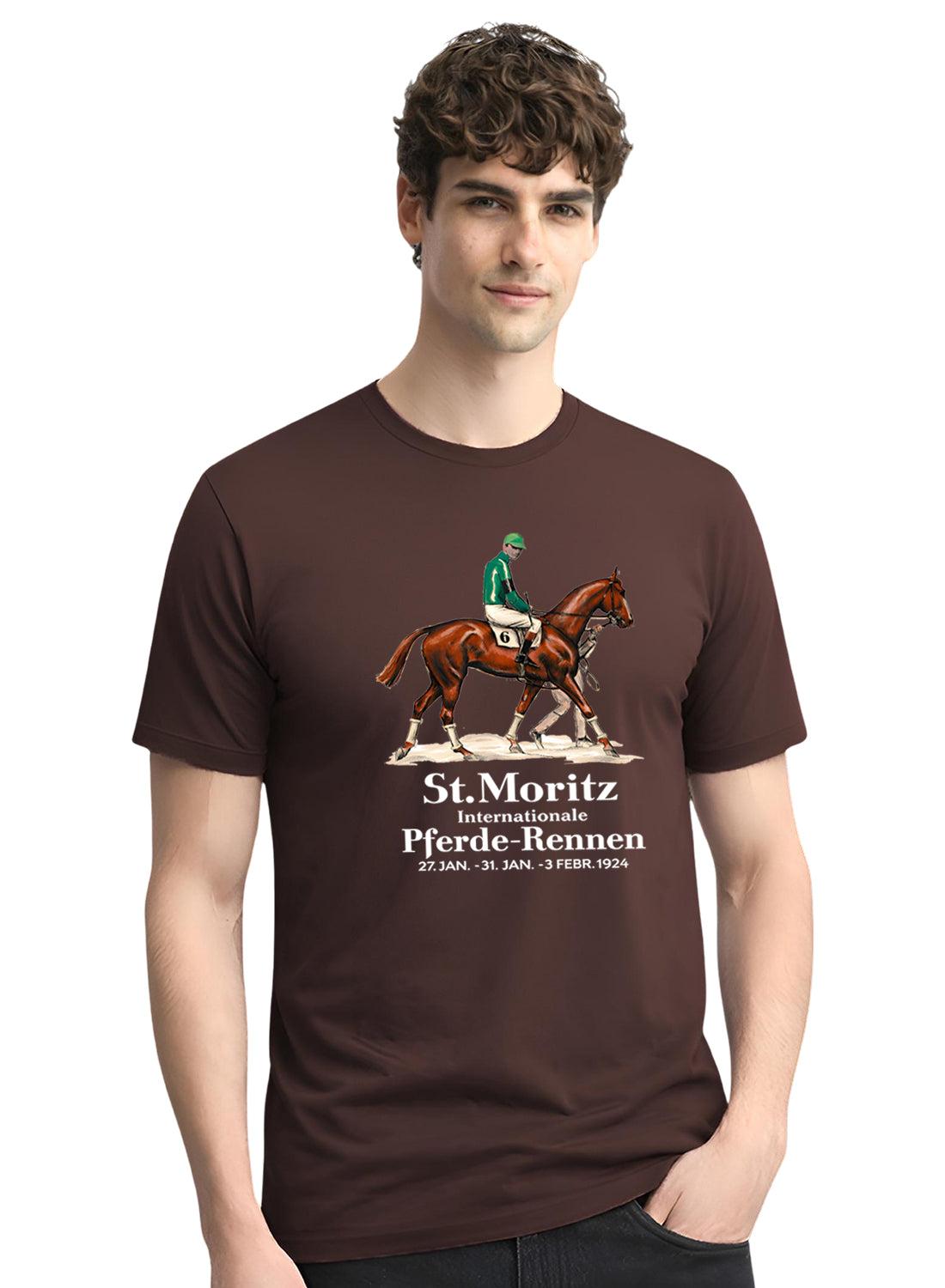 Men Brown Vintage Printed T-Shirt
