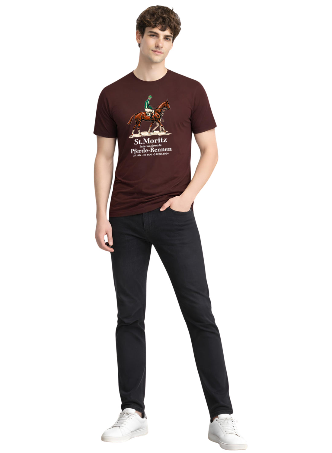 Men Brown Vintage Printed T-Shirt