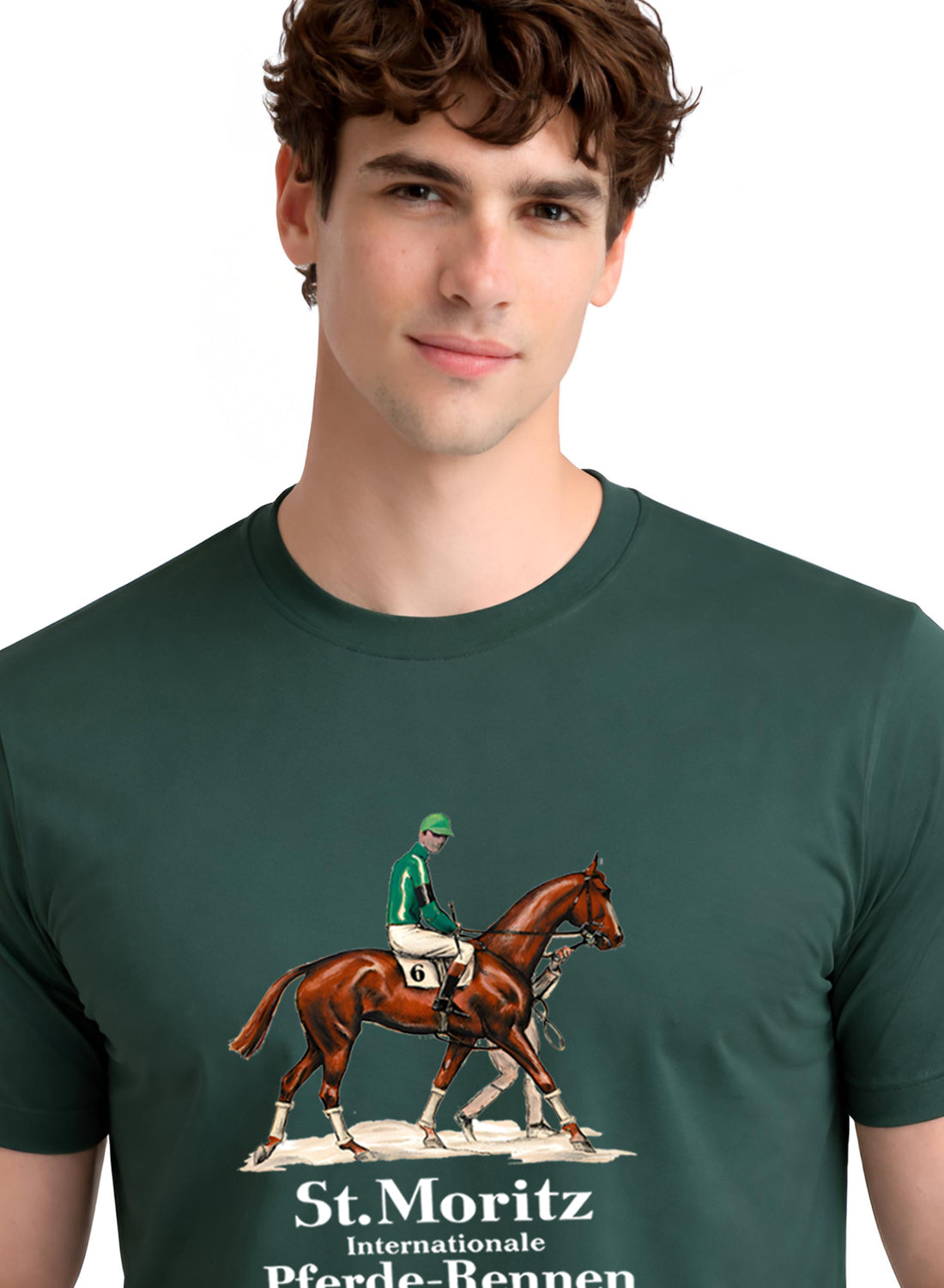 Men Green Vintage Printed T-Shirt