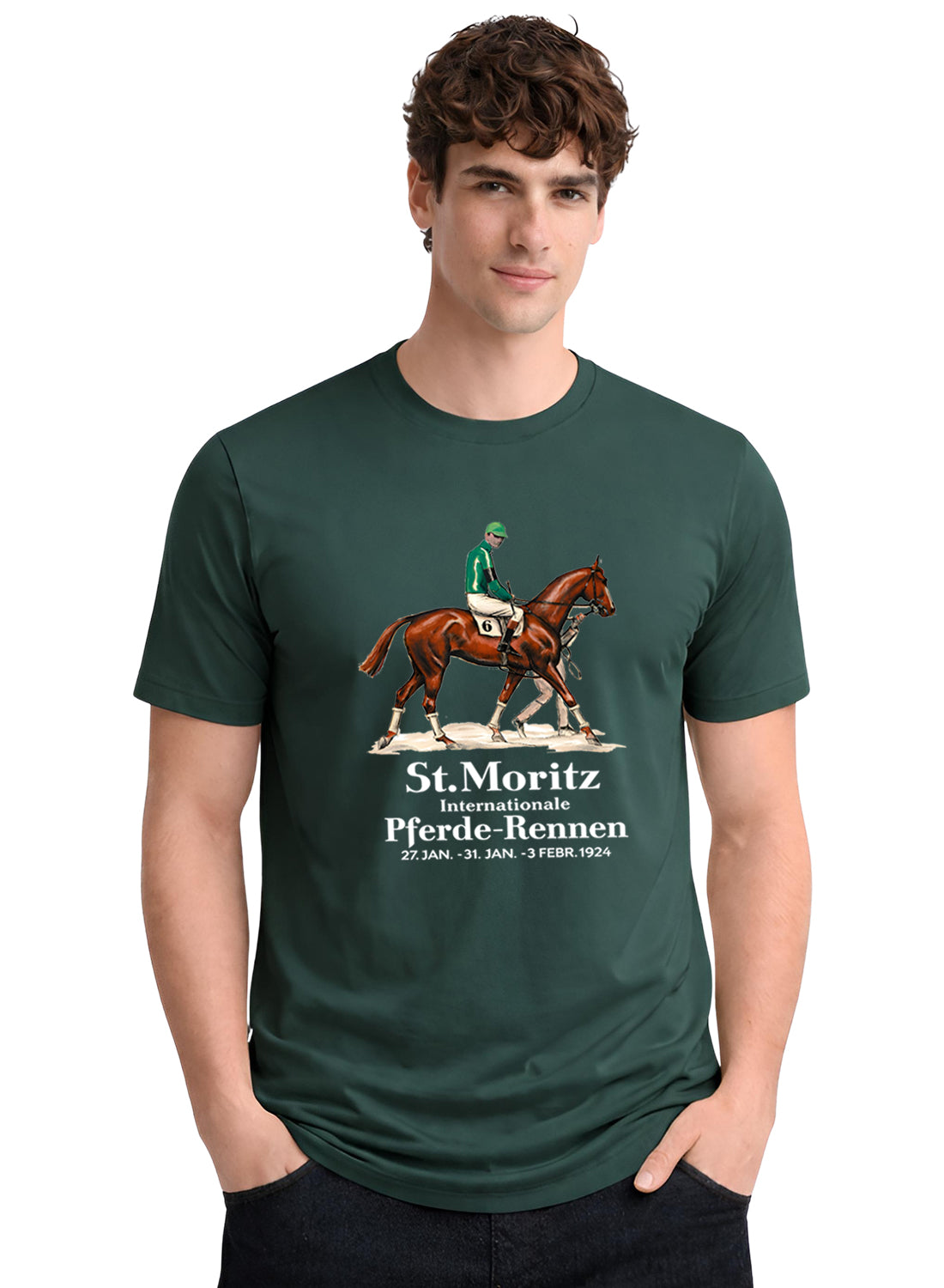Men Green Vintage Printed T-Shirt