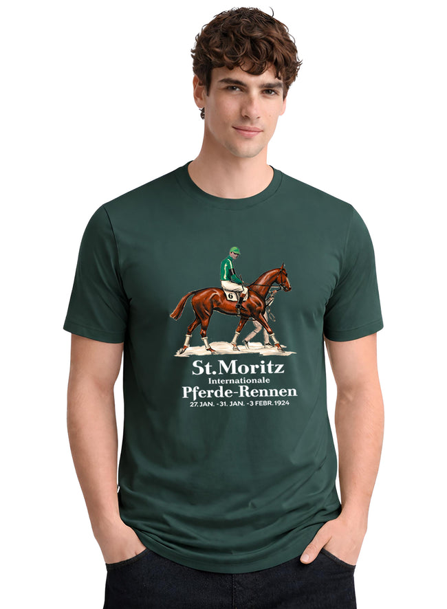 Men Green Vintage Printed T-Shirt