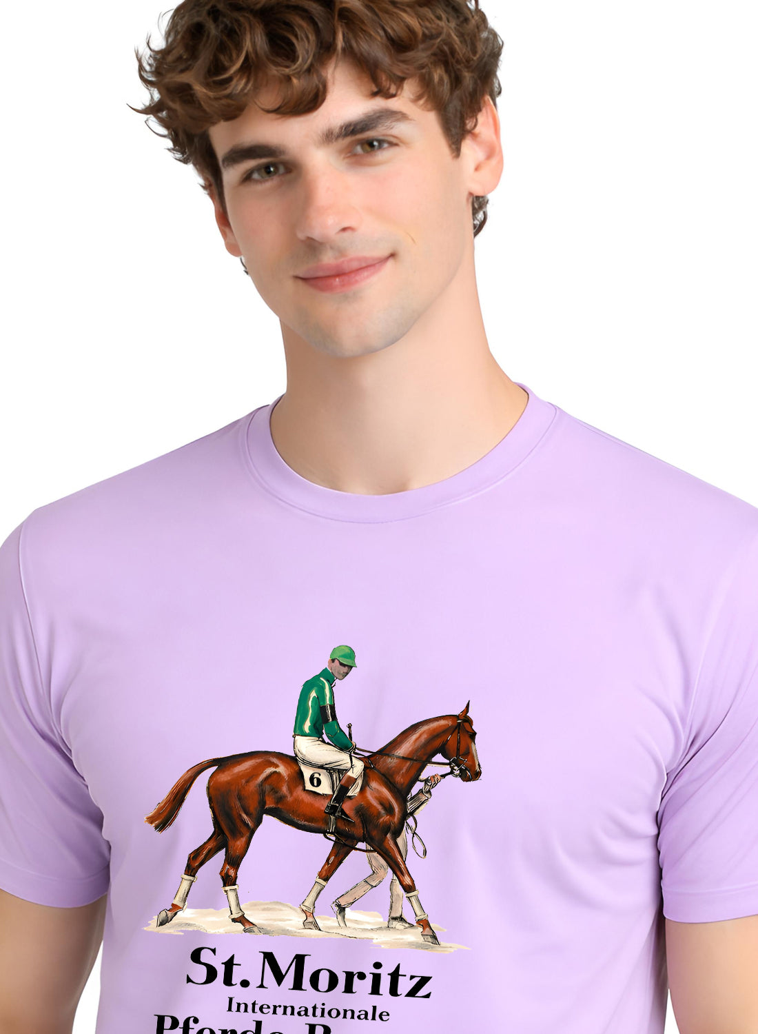 Men Lavender Vintage Printed T-Shirt