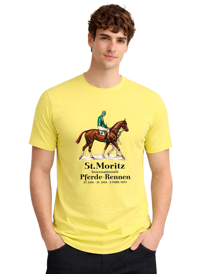 Men Yellow Vintage Printed T-Shirt
