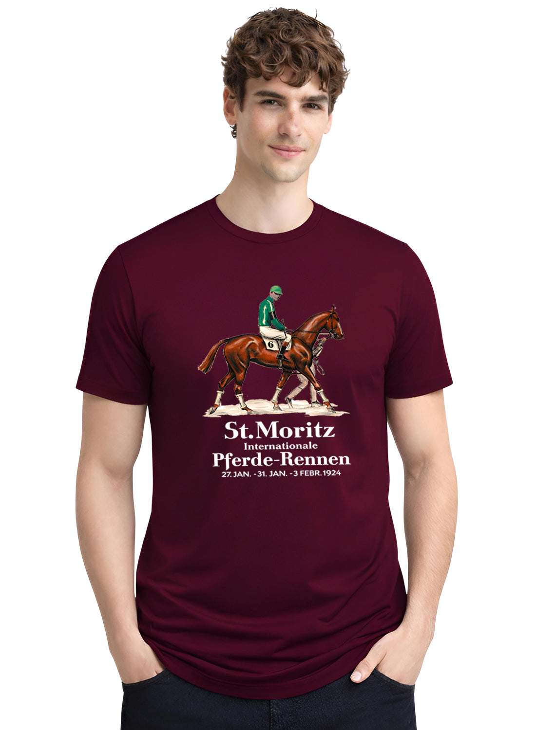 Men Maroon Vintage Printed T-Shirt