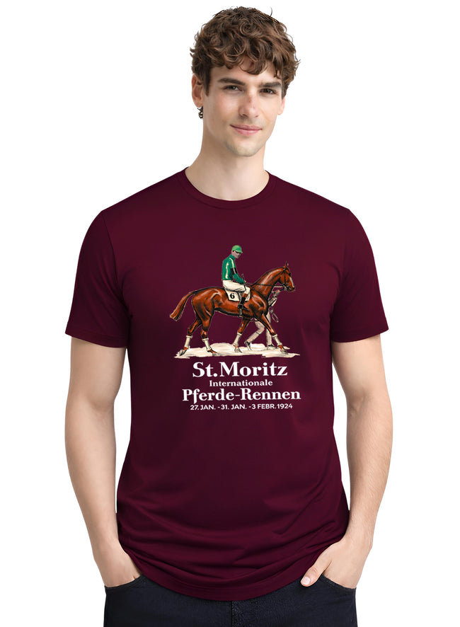 Men Maroon Vintage Printed T-Shirt