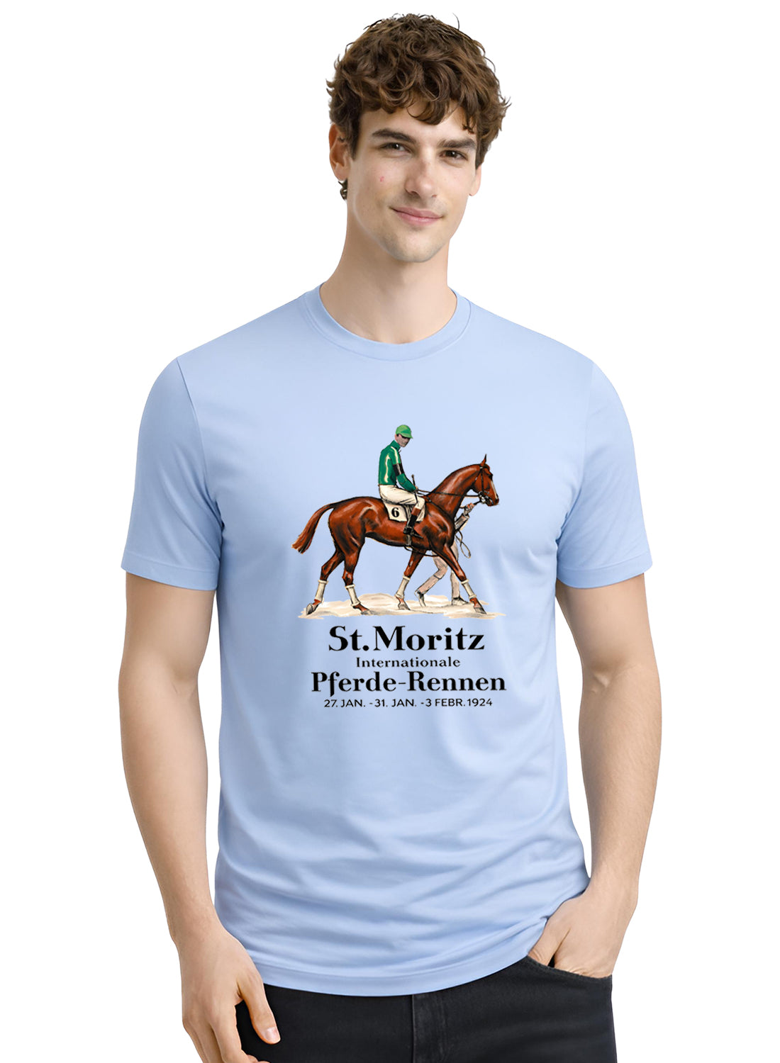 Men Blue Vintage Printed T-Shirt