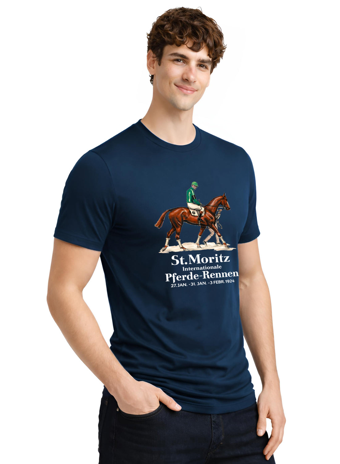 Men Teal Vintage Printed T-Shirt