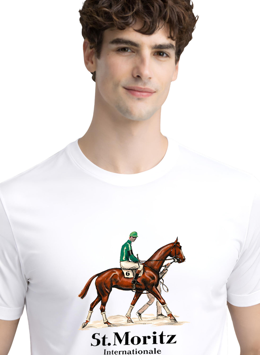 Men White Vintage Printed T-Shirt