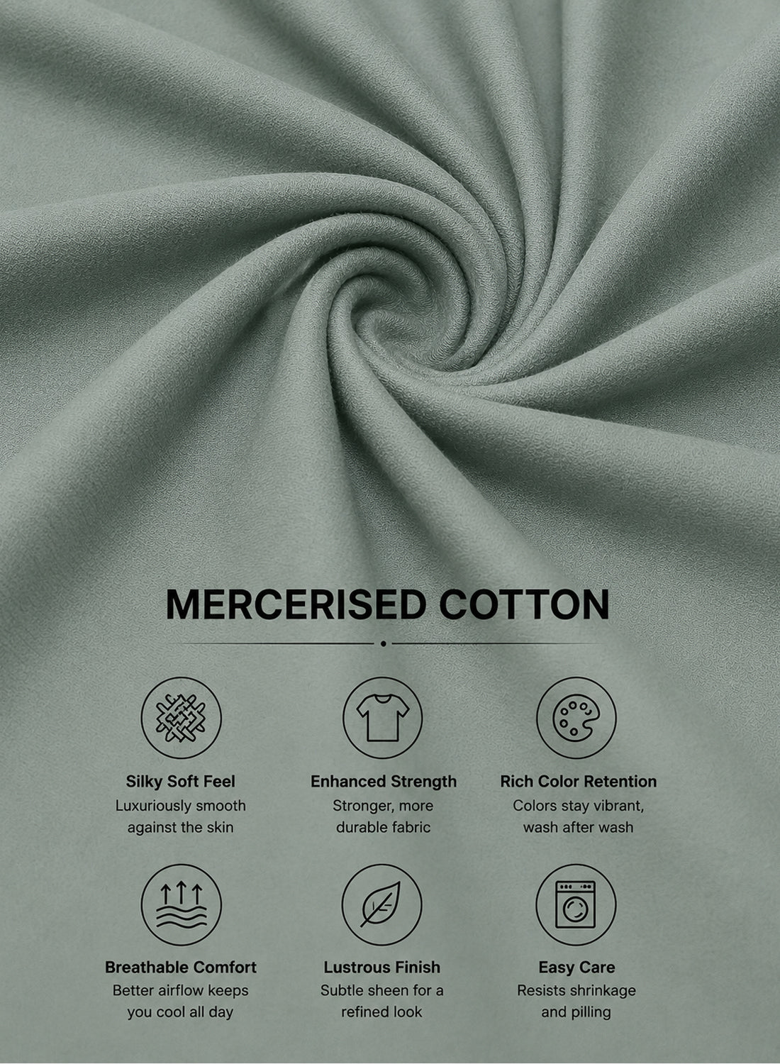 Men Green Mercerized Cotton T-Shirt