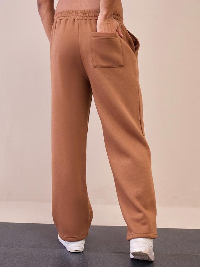 Men Brown Oversized Sweatpants