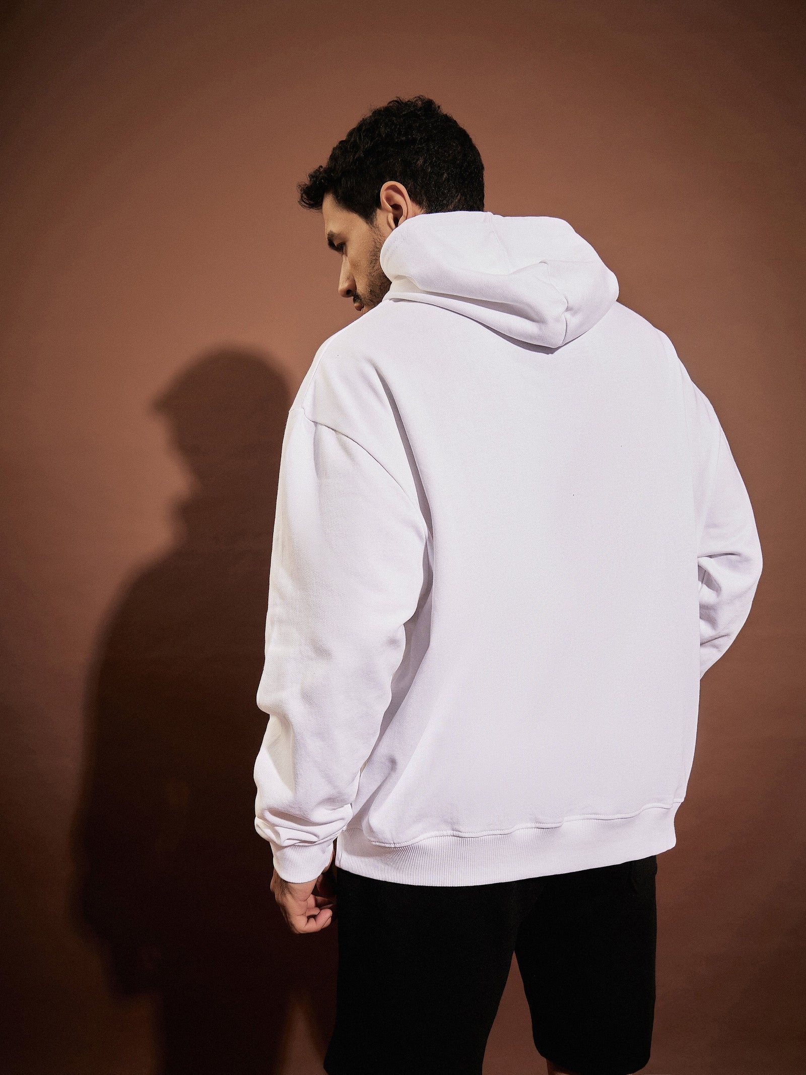 White PACIFIC Oversized Hoodie-MASCLN SASSAFRAS