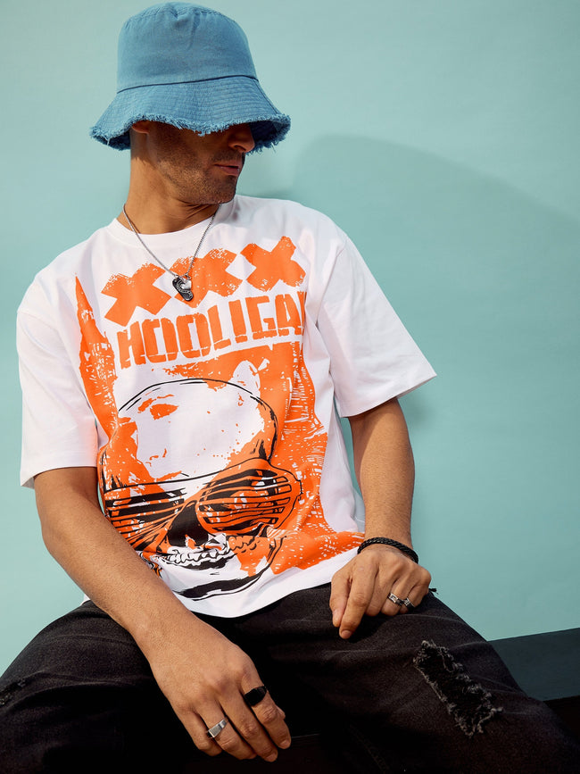 Unisex White Hooligan Oversize T-Shirt