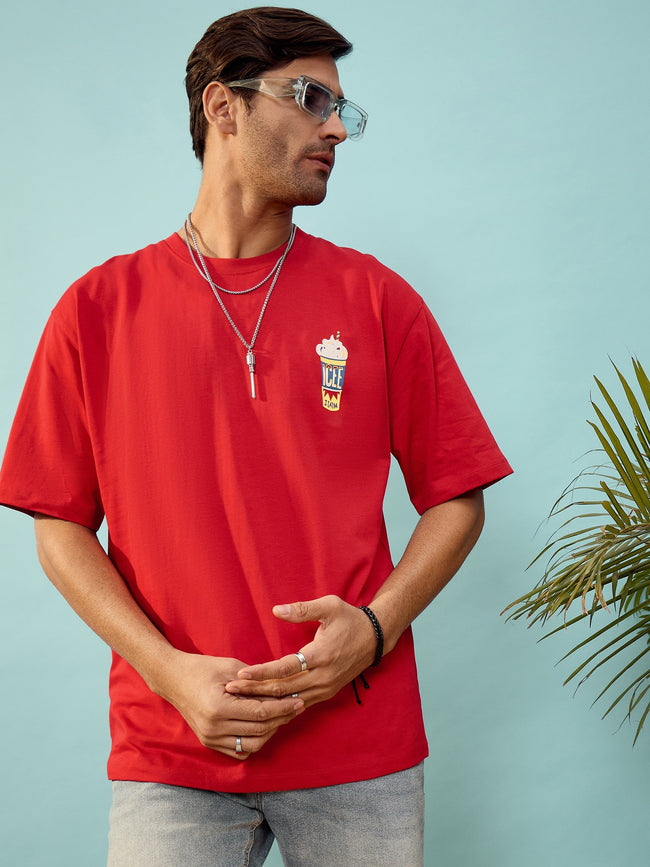 Unisex Red First Bite Oversize T-Shirt