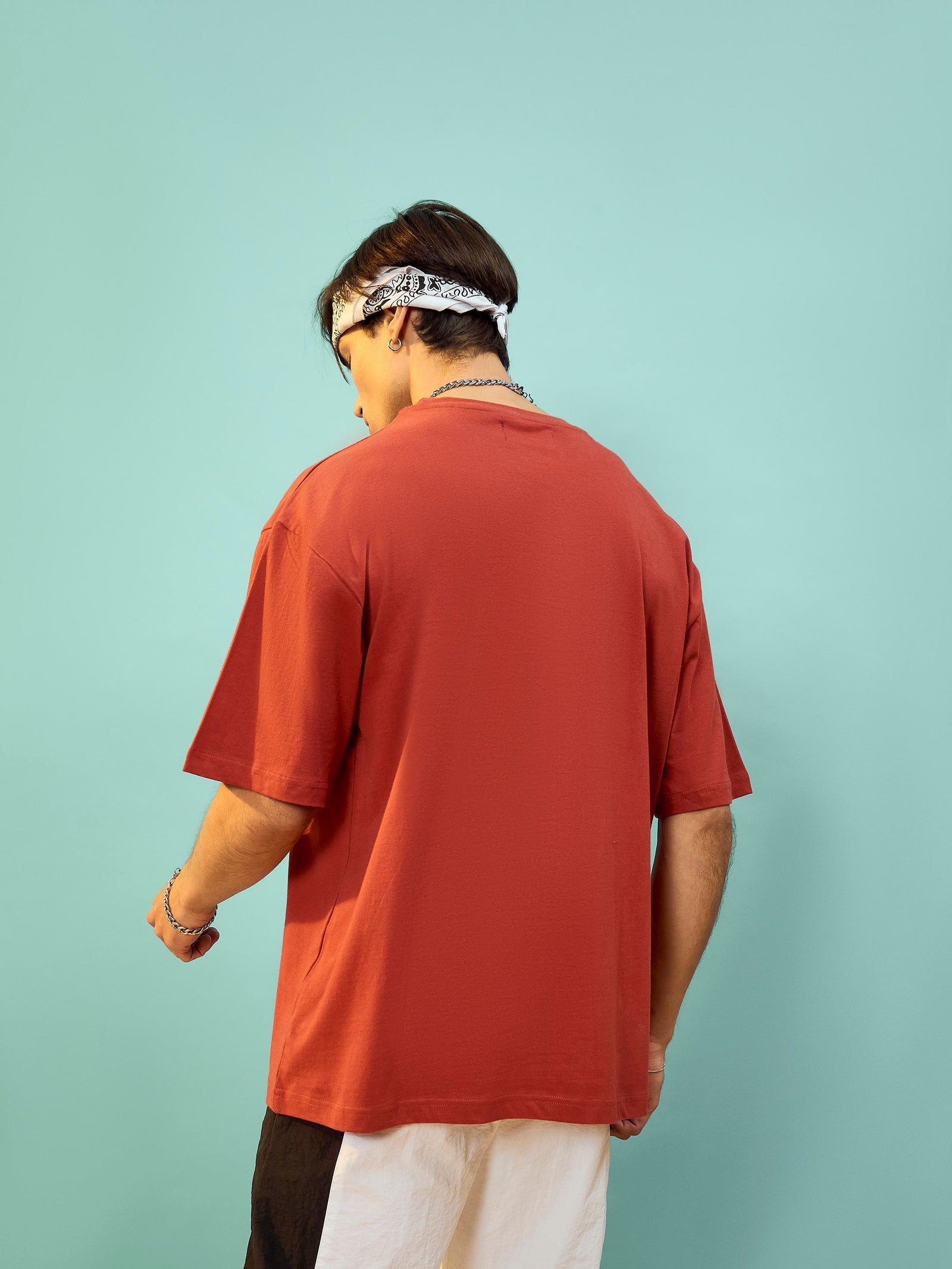 Unisex Rust Caution Oversize T-Shirt