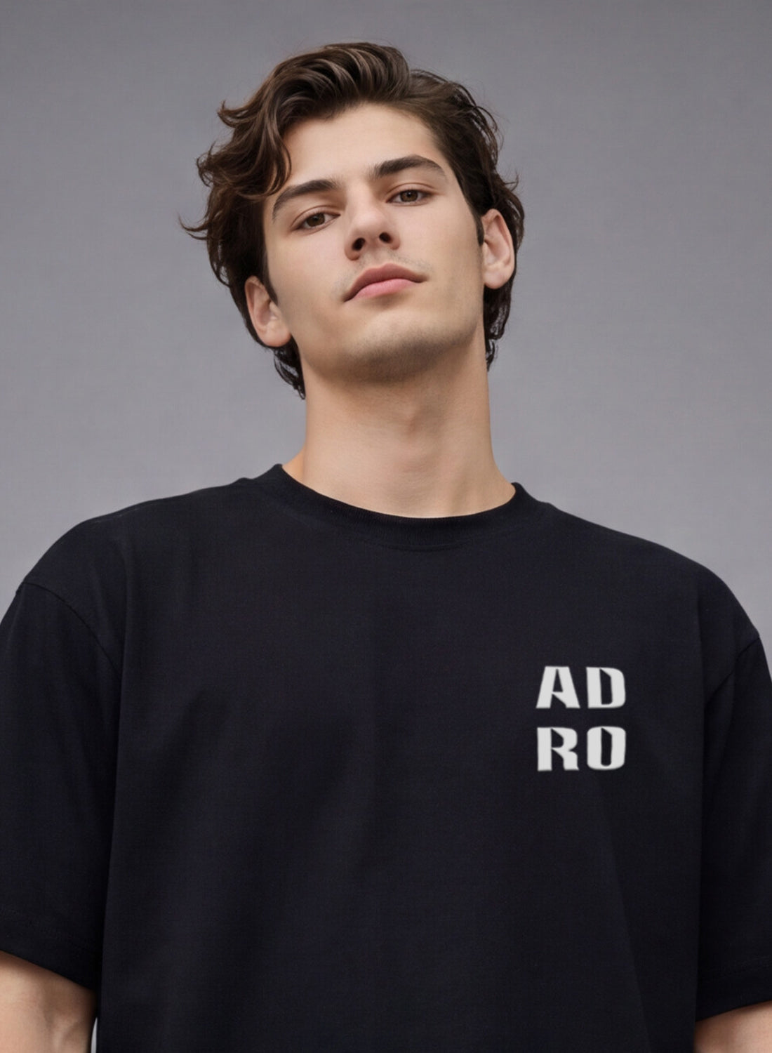 Men Oversize Fit Back Printed T-Shirt