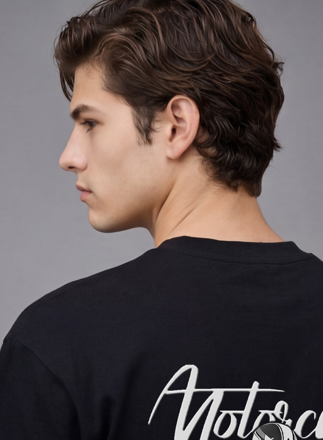 Men Oversize Fit Back Printed T-Shirt