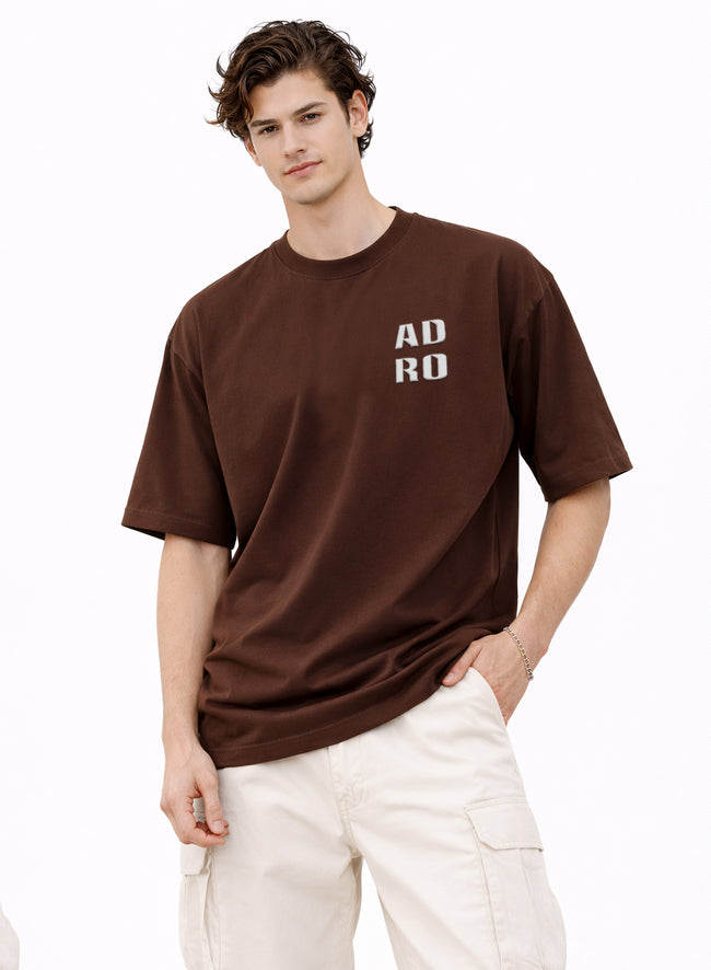 Men Oversize Fit Back Printed T-Shirt