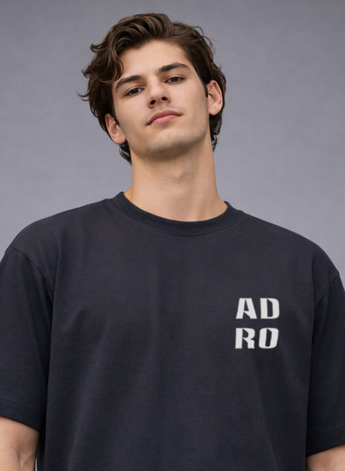 Men Oversize Fit Back Printed T-Shirt