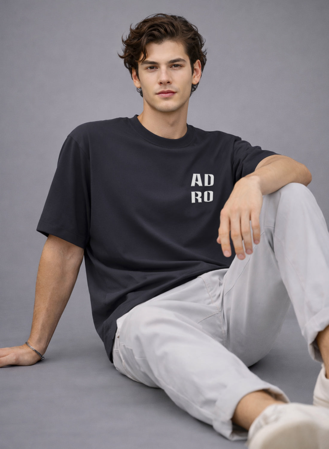 Men Oversize Fit Back Printed T-Shirt