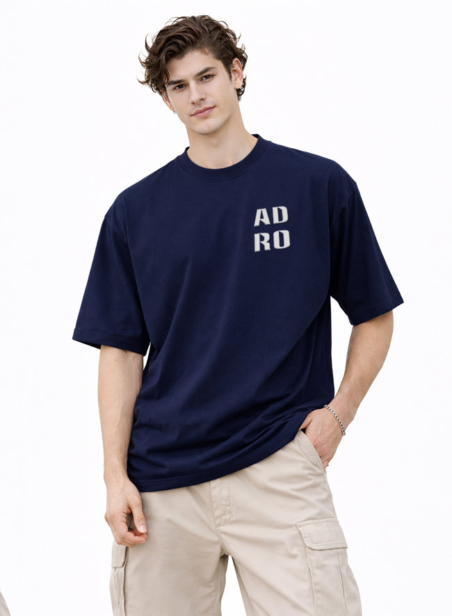 Men Oversize Fit Back Printed T-Shirt