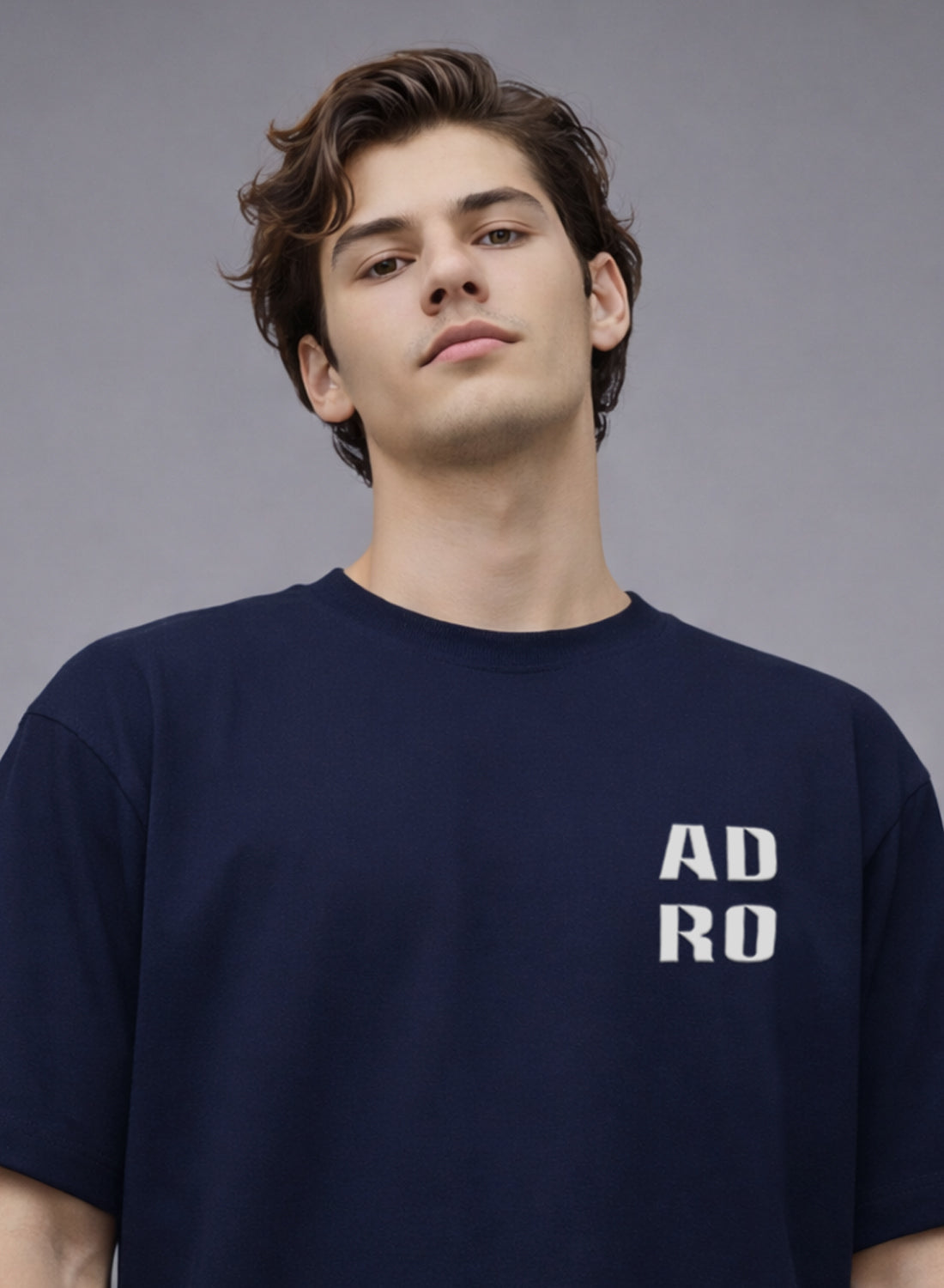 Men Oversize Fit Back Printed T-Shirt