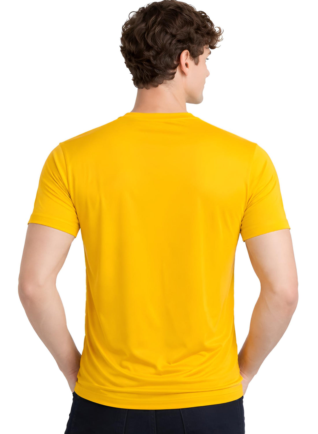 Men Mustard Printed Casual T-Shirt