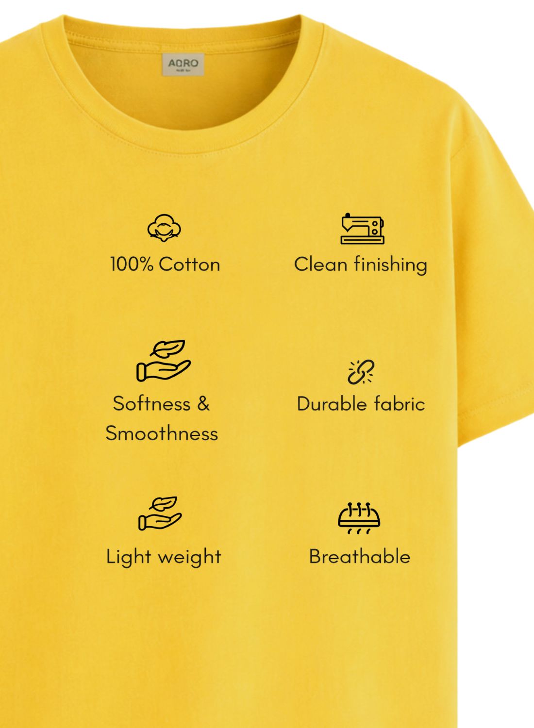 Men Mustard Classic Printed T-Shirt