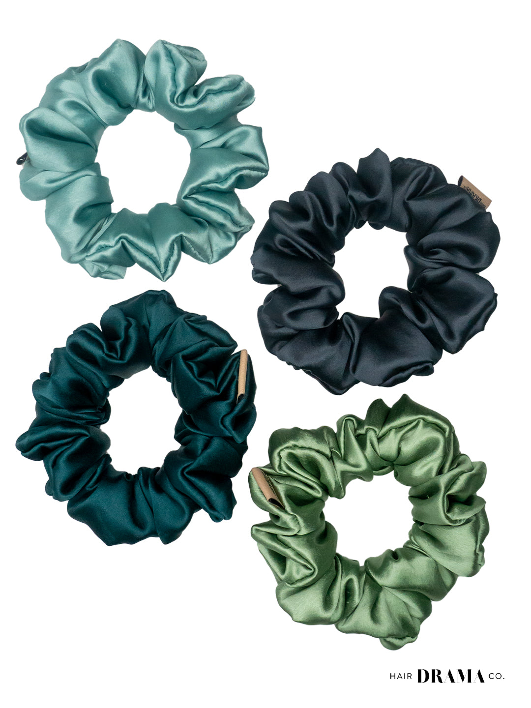 Oriental Satin Scrunchies Set Of 4