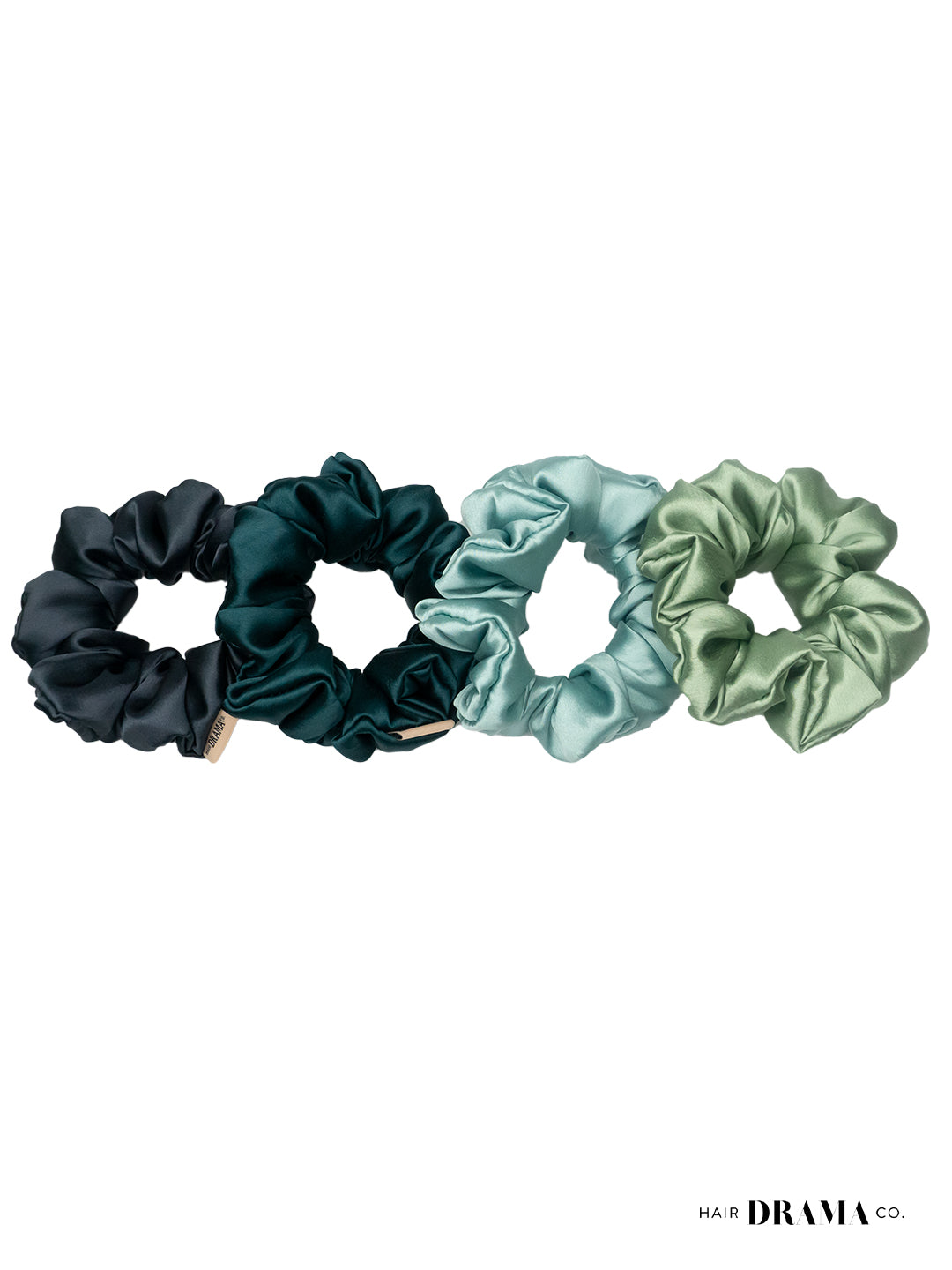 Oriental Satin Scrunchies Set Of 4