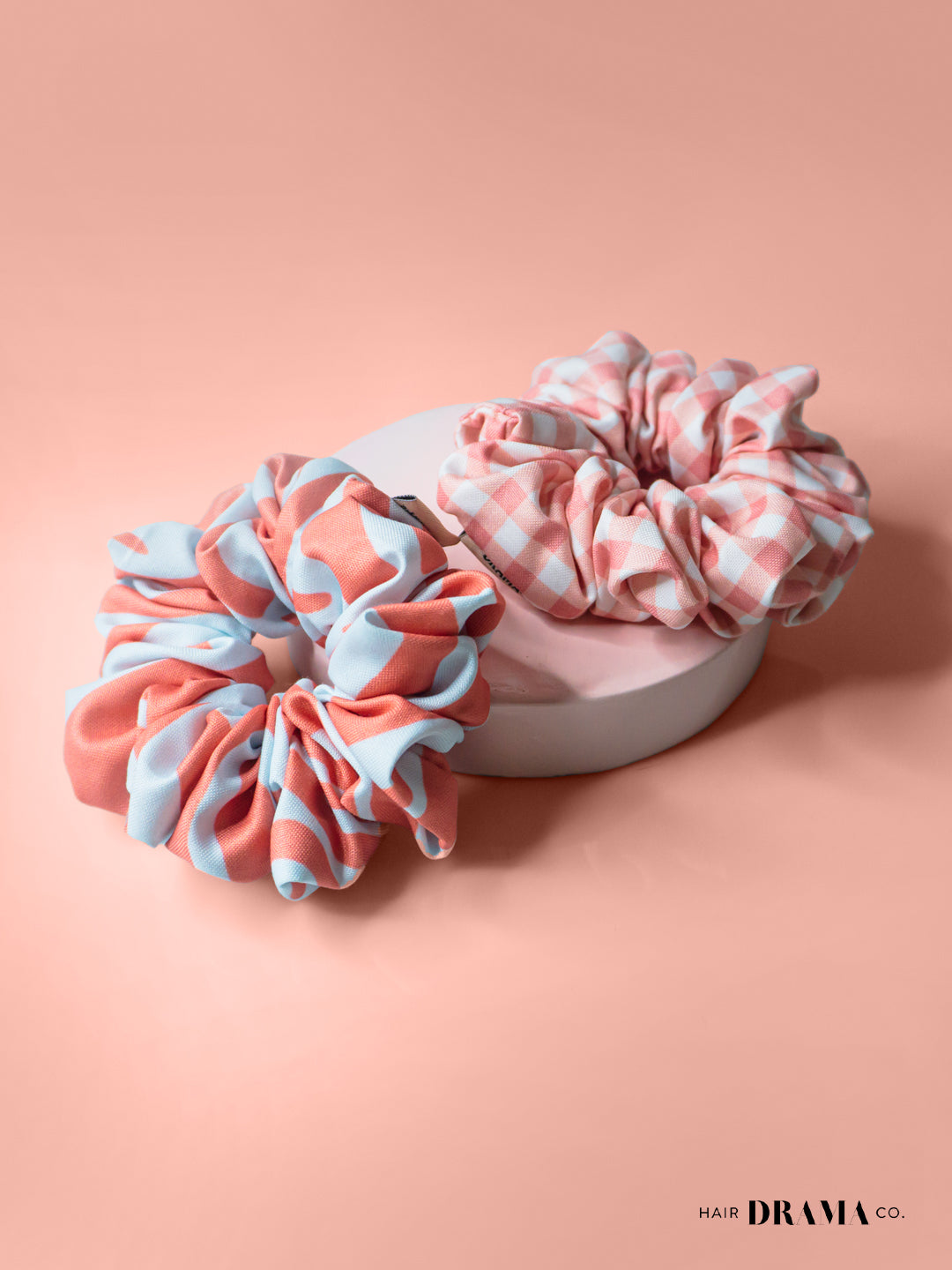 Checkered Scrunchies Set Of 2