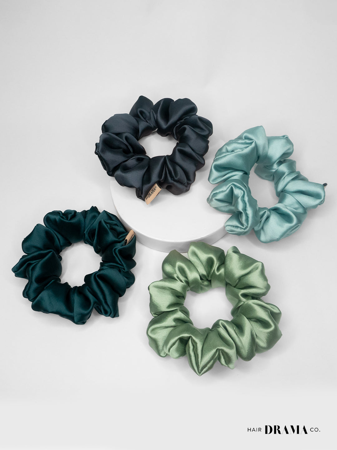Oriental Satin Scrunchies Set Of 4