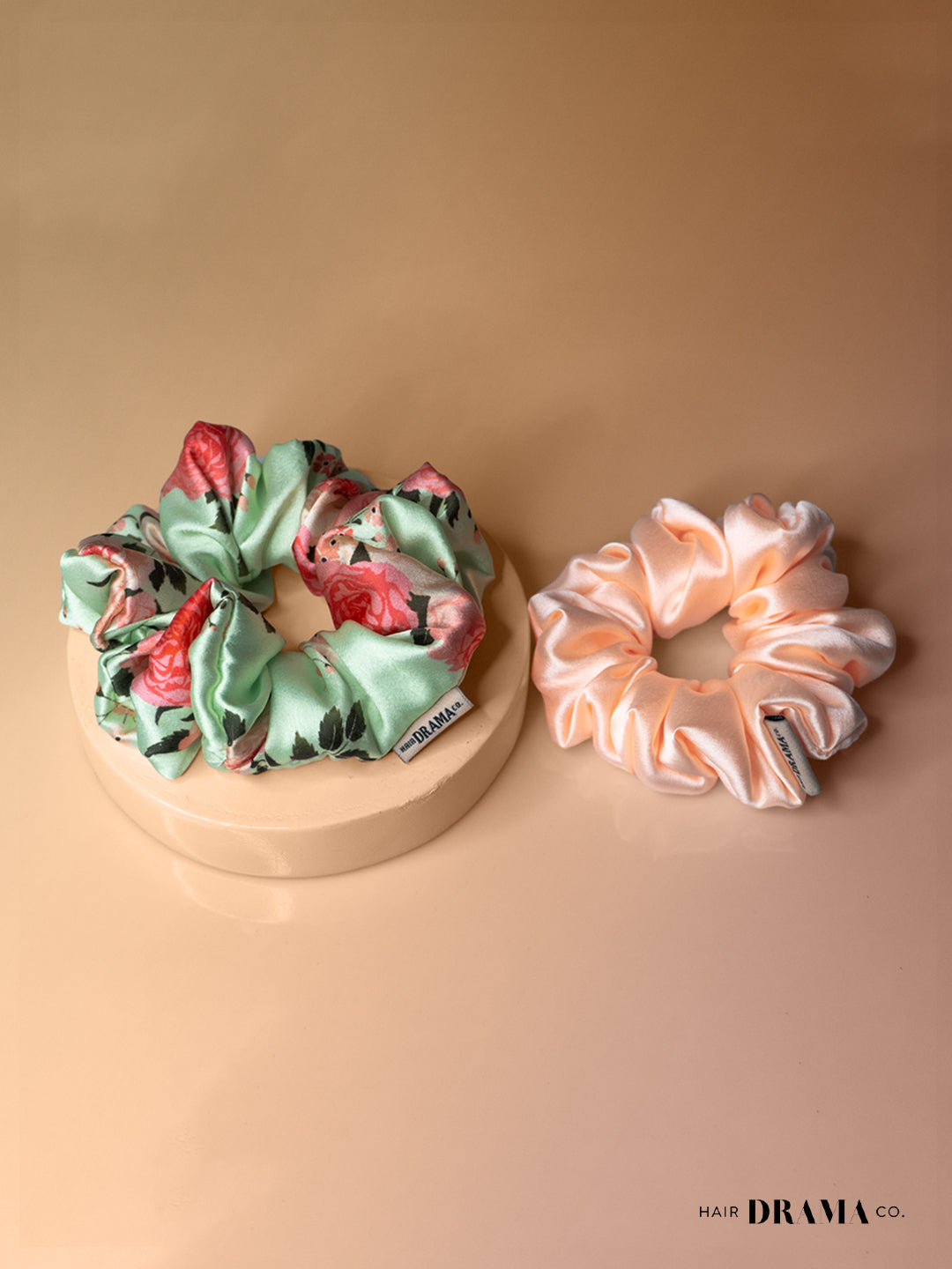 Multi Floral Scrunchies Set Of 2