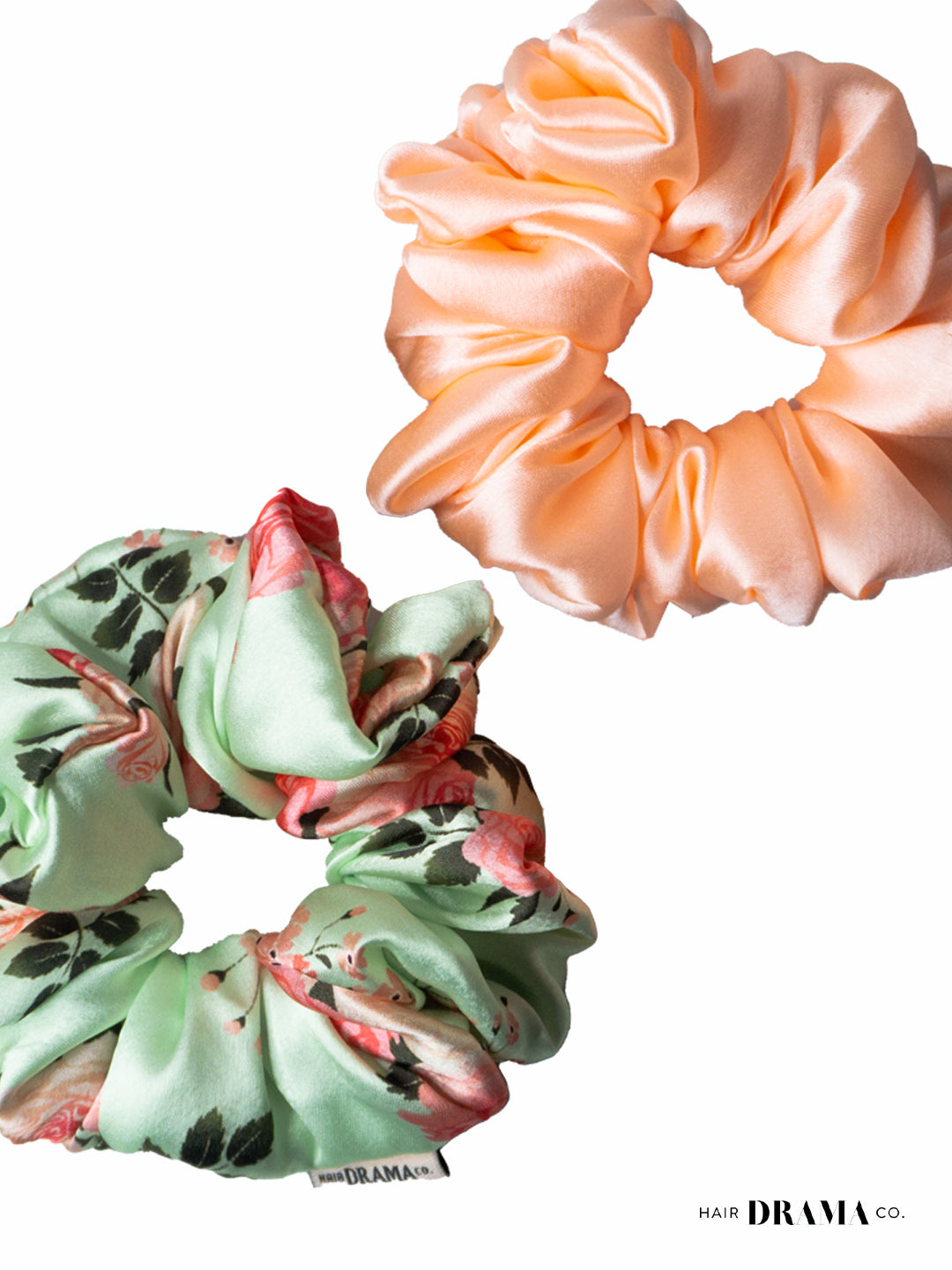 Multi Floral Scrunchies Set Of 2