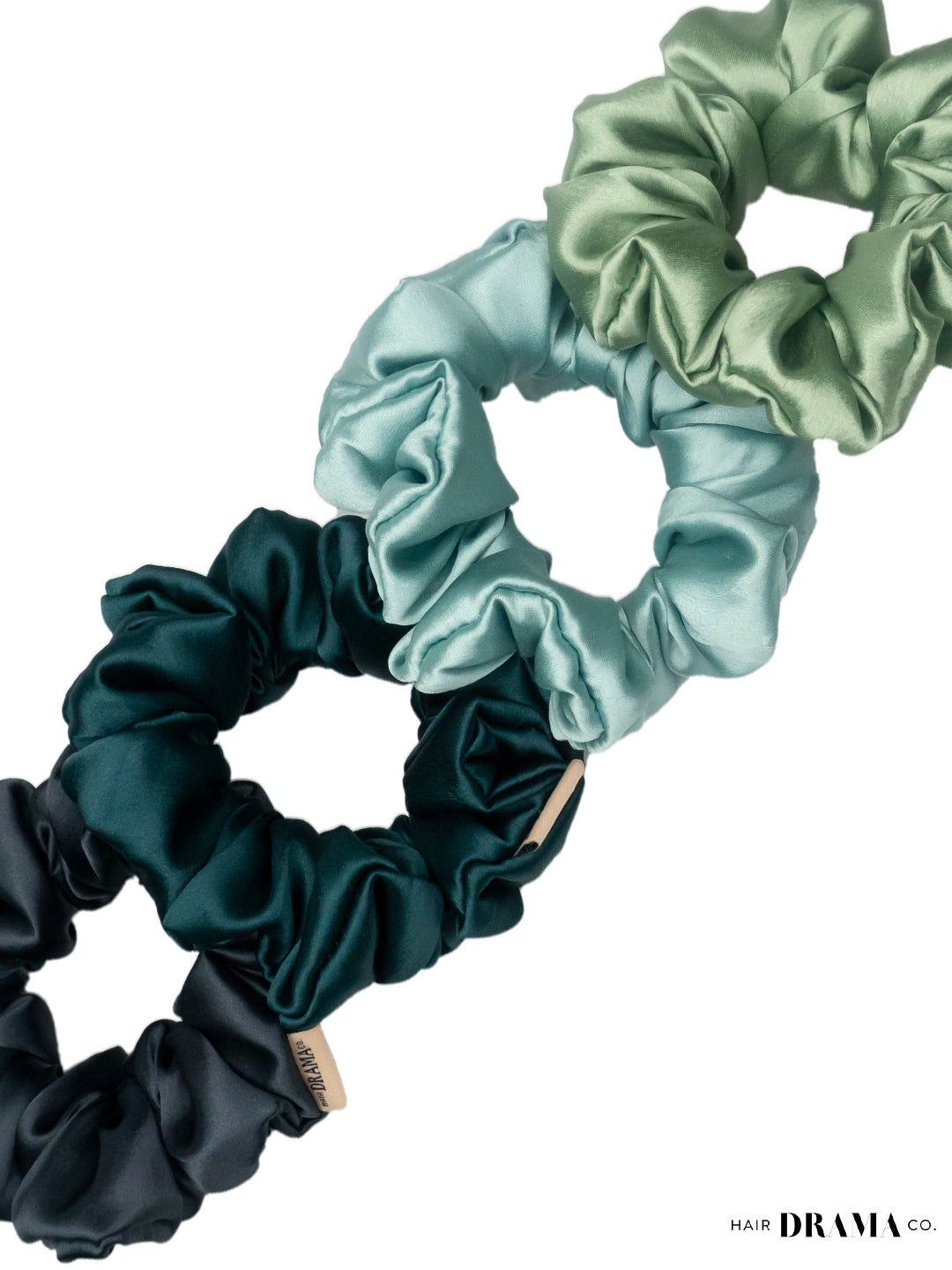 Oriental Satin Scrunchies Set Of 4
