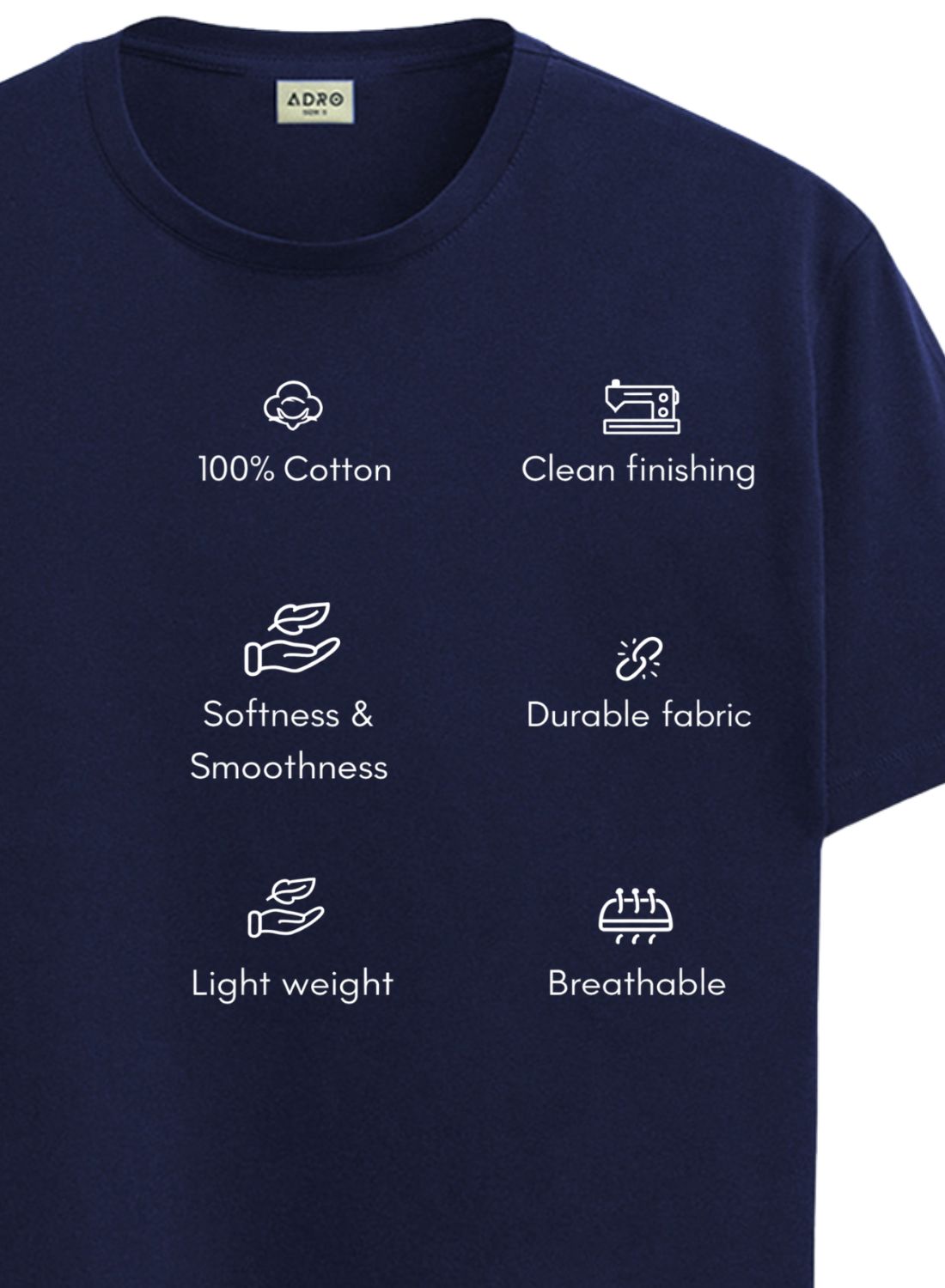 Men Navy Classic Printed T-Shirt