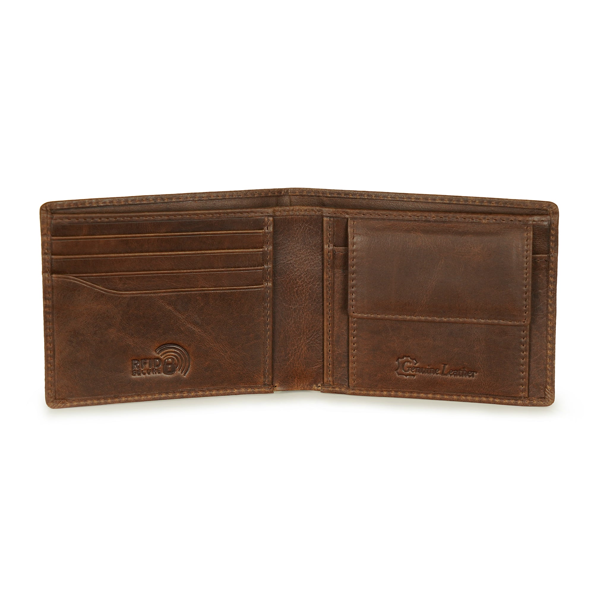 Brown Leather Two Fold Wallet