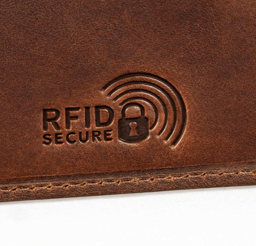 Brown Leather Two Fold Wallet