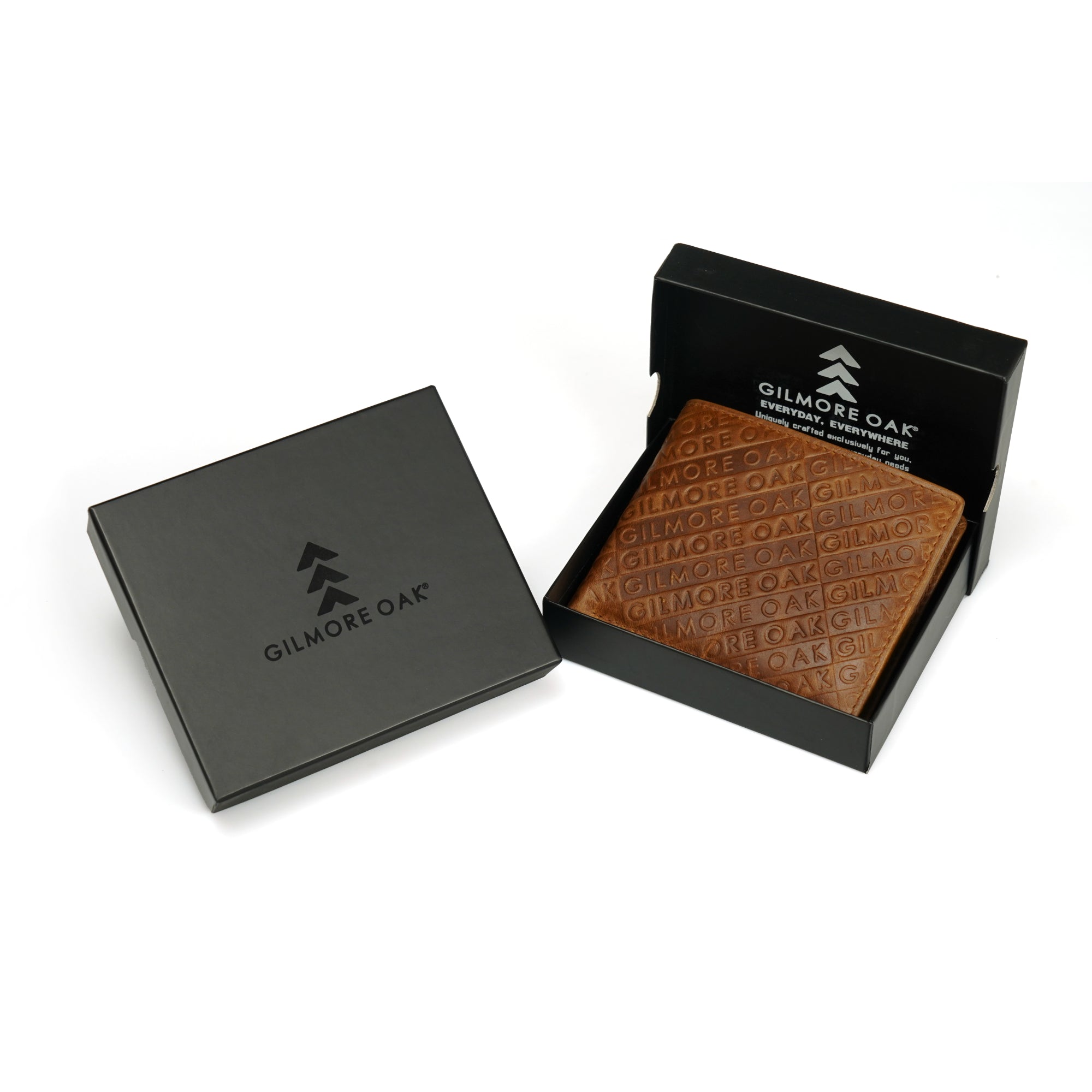 Beige Leather Two Fold Wallet
