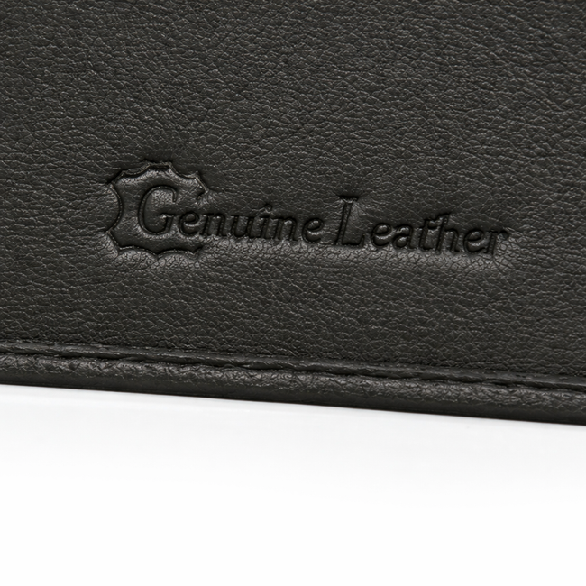 Black Leather Two Fold Wallet