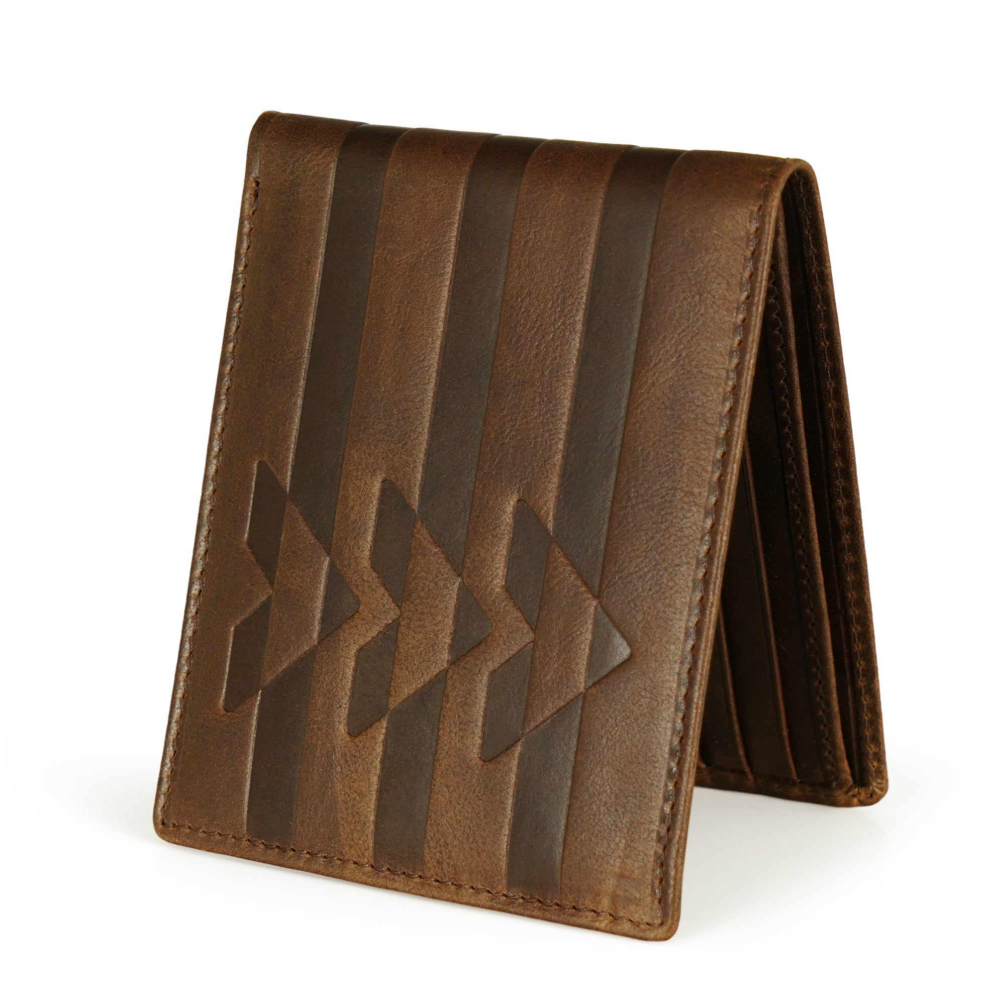 Brown Leather Two Fold Wallet