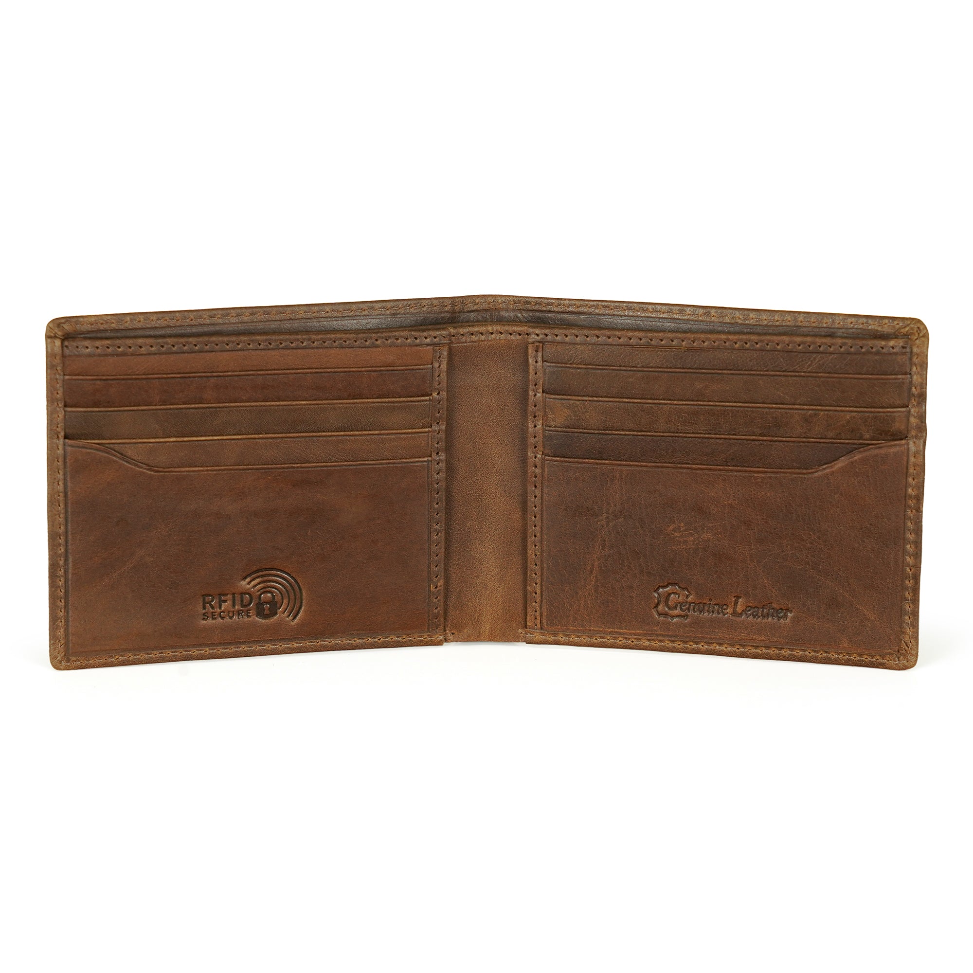 Brown Leather Two Fold Wallet